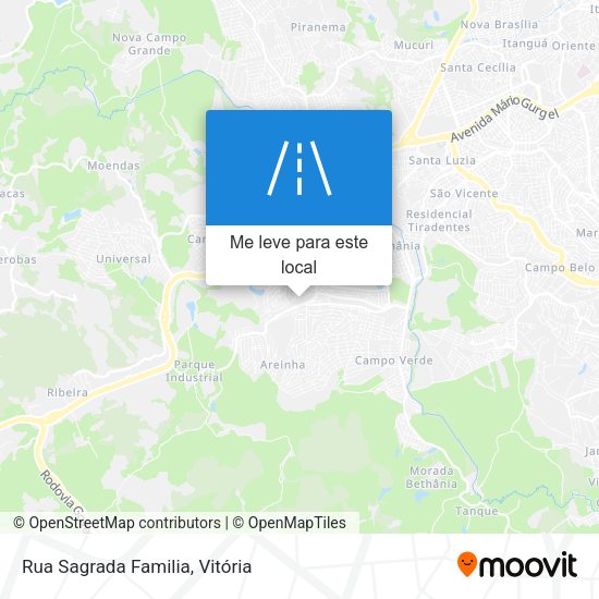 Rua Sagrada Familia mapa