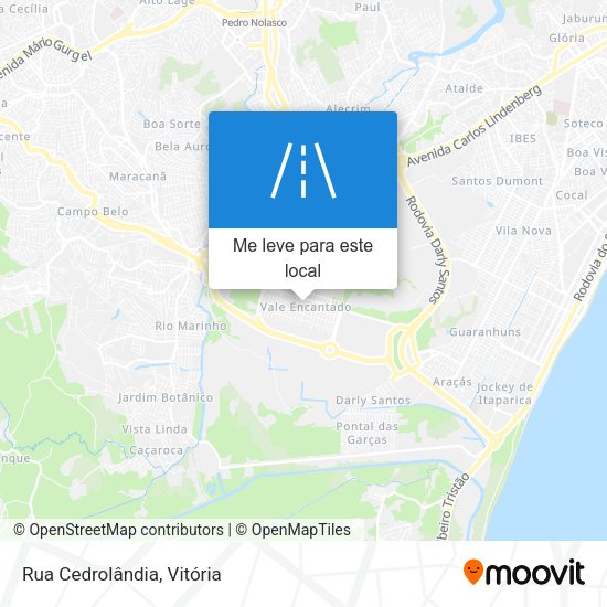 Rua Cedrolândia mapa