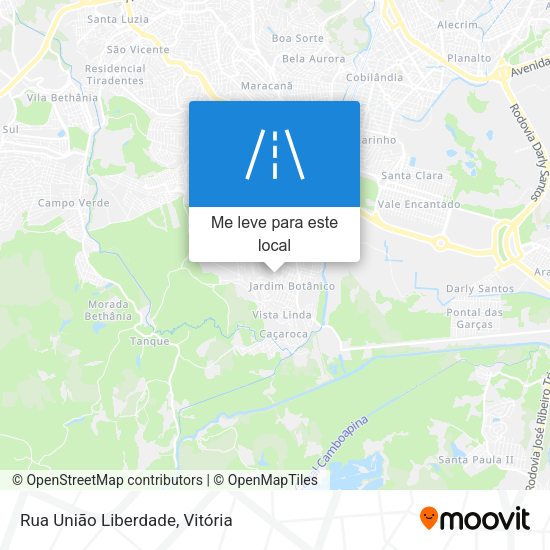 Rua União Liberdade mapa