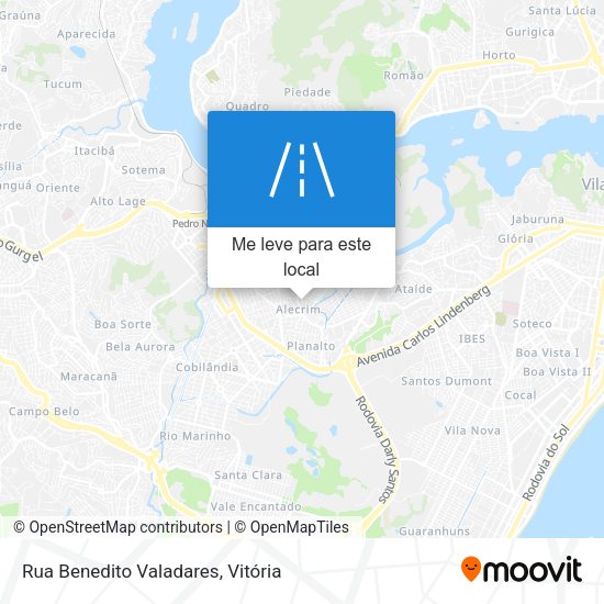 Rua Benedito Valadares mapa