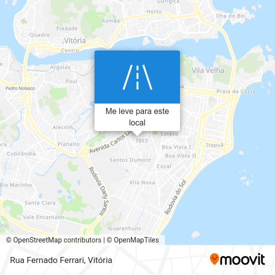 Rua Fernado Ferrari mapa