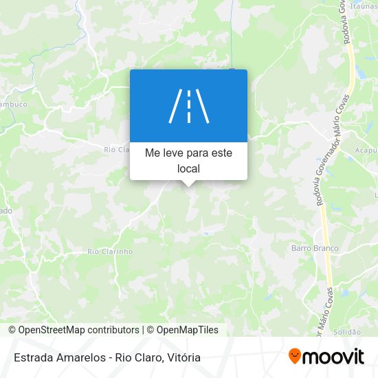 Estrada Amarelos - Rio Claro mapa