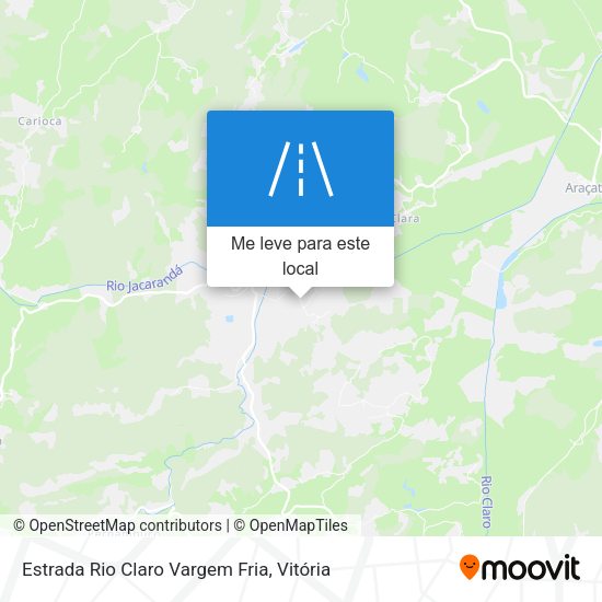 Estrada Rio Claro Vargem Fria mapa