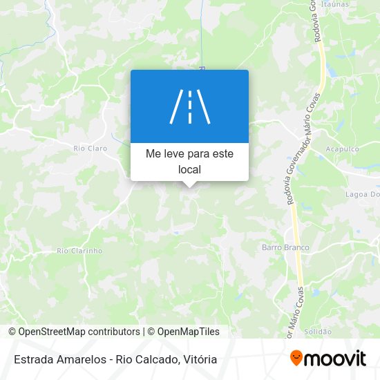 Estrada Amarelos - Rio Calcado mapa