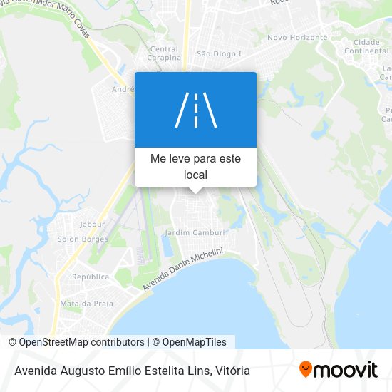 Avenida Augusto Emílio Estelita Lins mapa