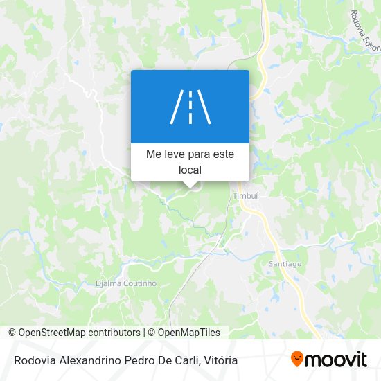 Rodovia Alexandrino Pedro De Carli mapa