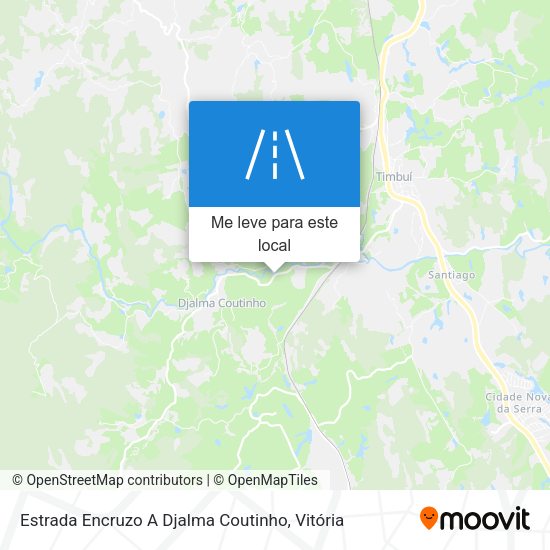 Estrada Encruzo A Djalma Coutinho mapa