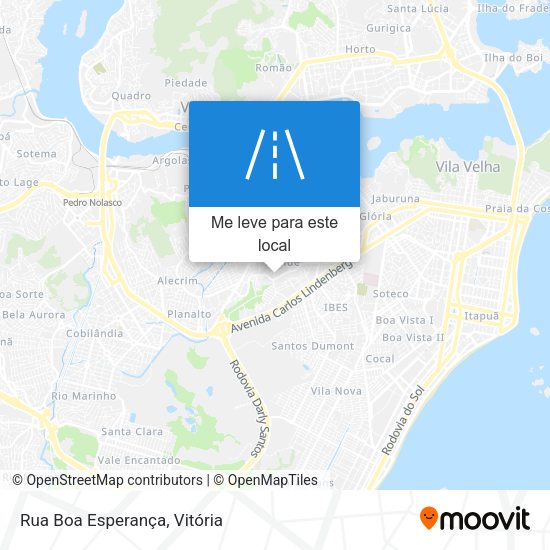 Rua Boa Esperança mapa