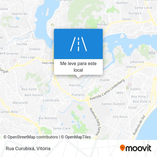 Rua Curubixá mapa