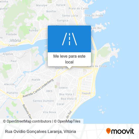 Rua Ovídio Gonçalves Laranja mapa