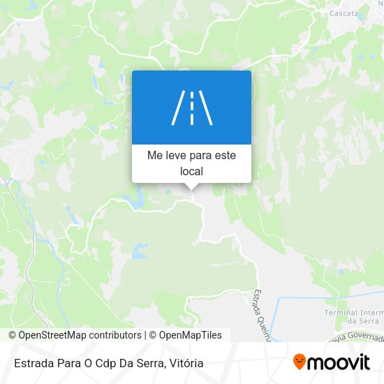 Estrada Para O Cdp Da Serra mapa