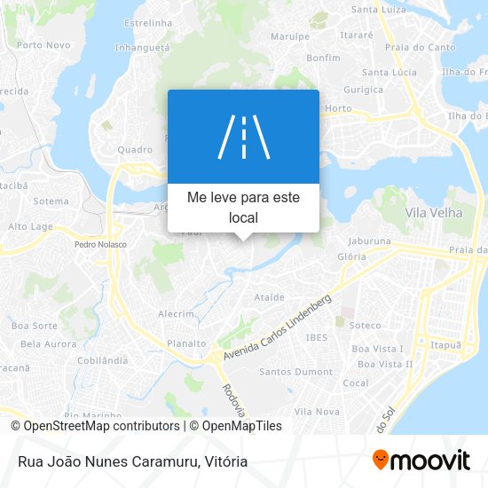 Rua João Nunes Caramuru mapa