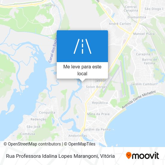 Rua Professora Idalina Lopes Marangoni mapa