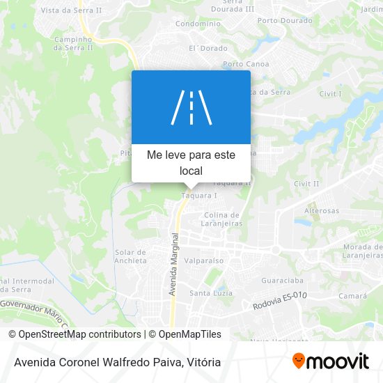 Avenida Coronel Walfredo Paiva mapa