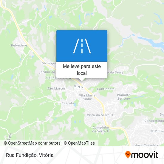 Rua Fundição mapa