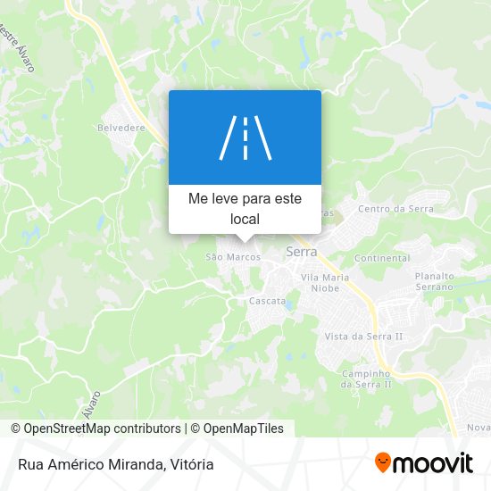 Rua Américo Miranda mapa