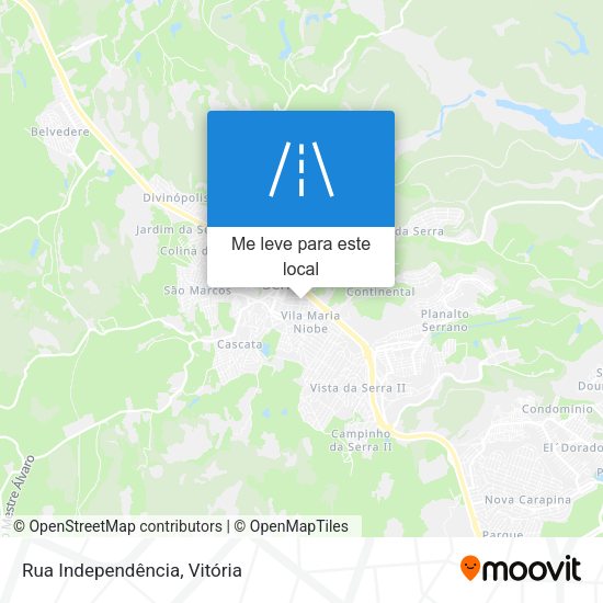 Rua Independência mapa