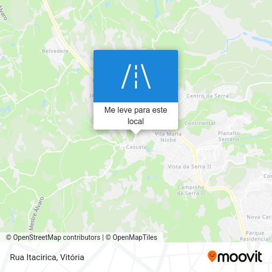 Rua Itacirica mapa
