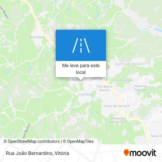 Rua João Bernardino mapa