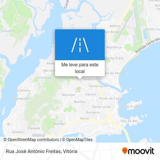 Rua José Antônio Freitas mapa