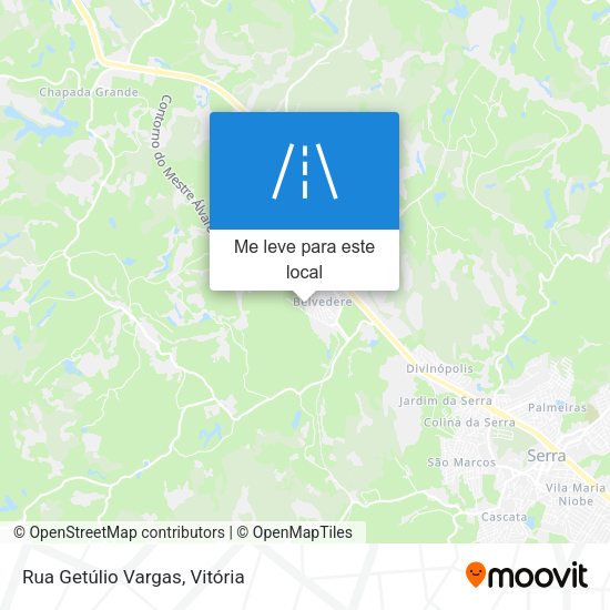 Rua Getúlio Vargas mapa
