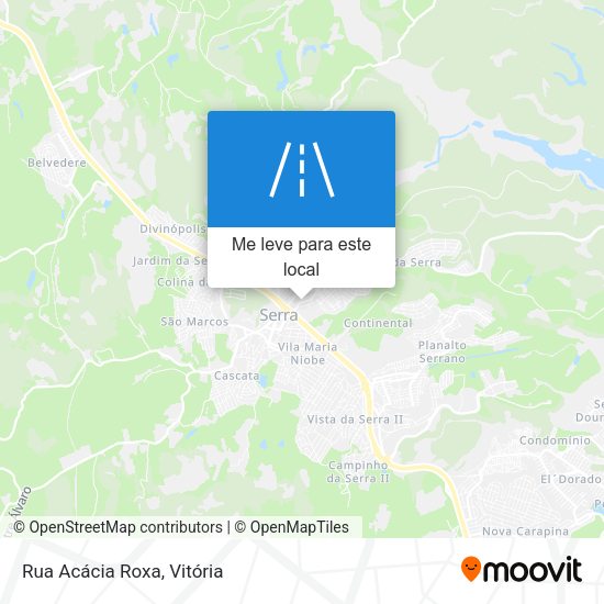 Rua Acácia Roxa mapa