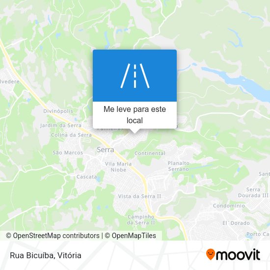 Rua Bicuíba mapa