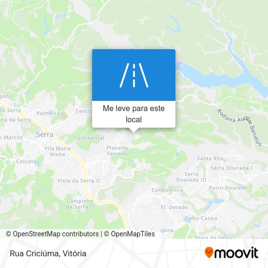 Rua Criciúma mapa