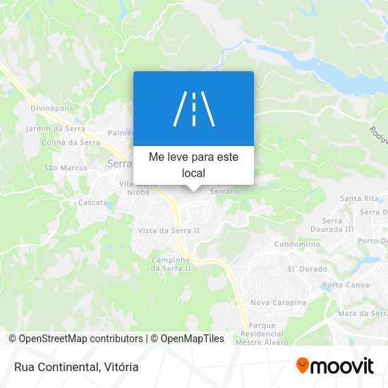 Rua Continental mapa
