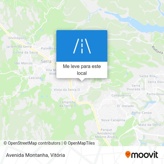 Avenida Montanha mapa