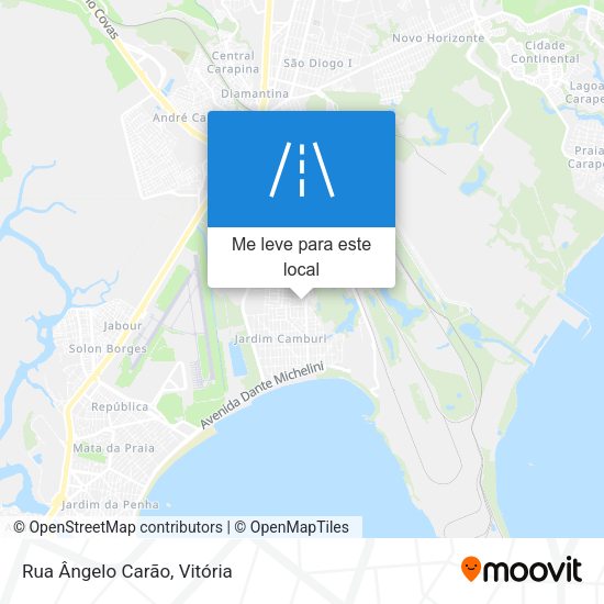 Rua Ângelo Carão mapa