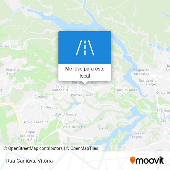 Rua Caniúva mapa