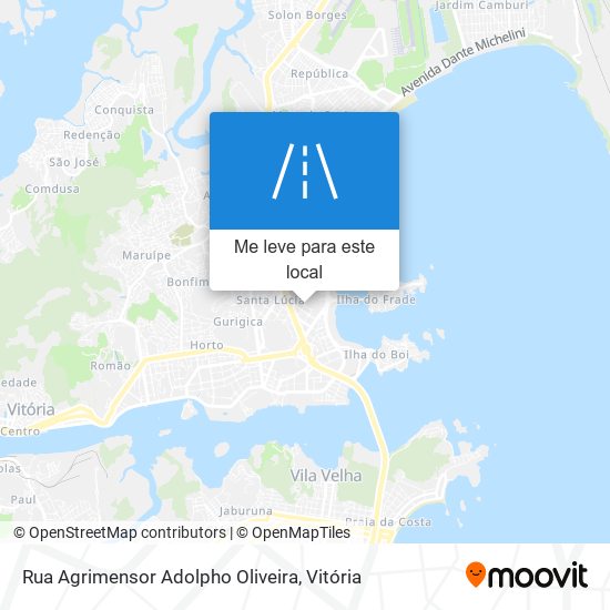 Rua Agrimensor Adolpho Oliveira mapa