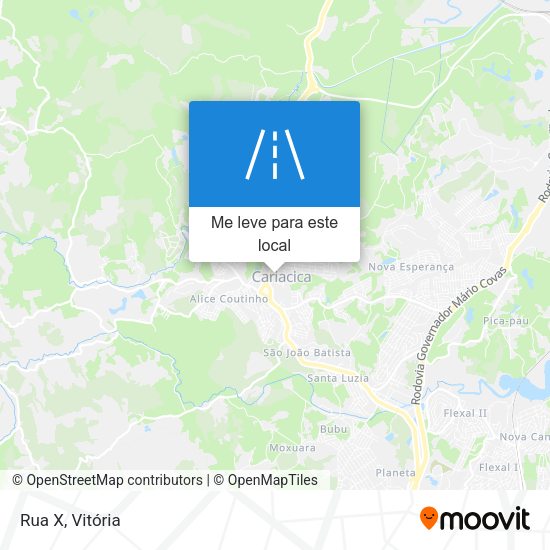 Rua X mapa