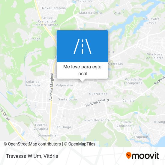 Travessa W Um mapa