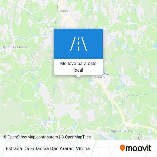 Estrada Da Estância Das Araras mapa