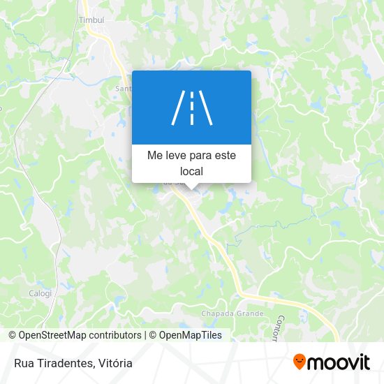 Rua Tiradentes mapa