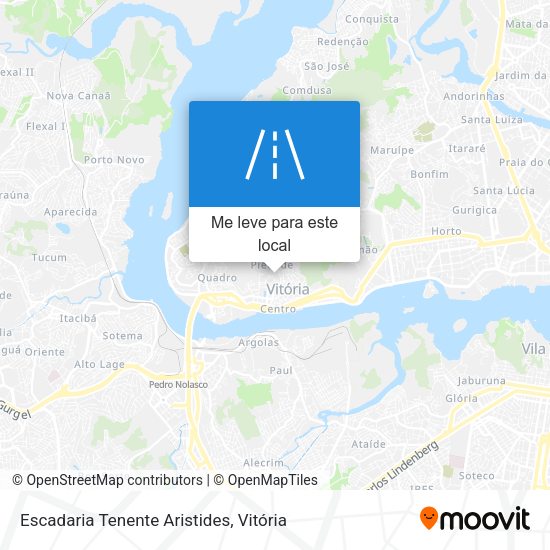 Escadaria Tenente Aristides mapa