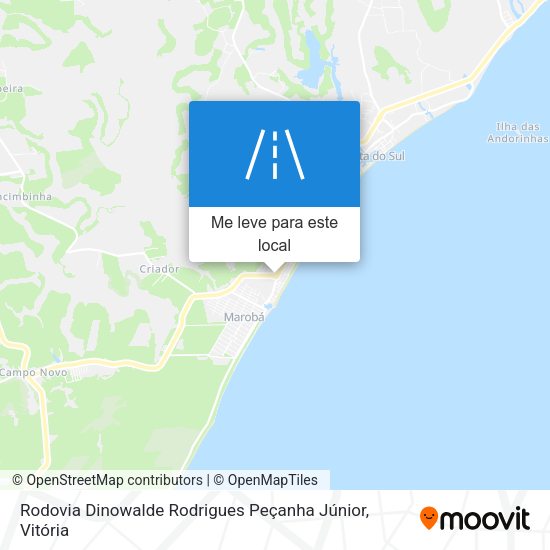 Rodovia Dinowalde Rodrigues Peçanha Júnior mapa