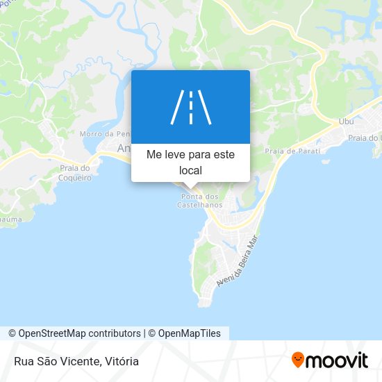 Rua São Vicente mapa