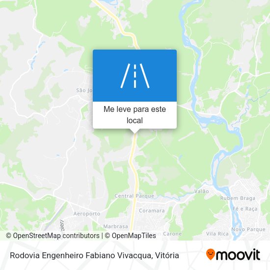 Rodovia Engenheiro Fabiano Vivacqua mapa