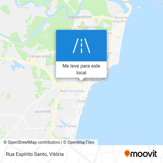 Rua Espírito Santo mapa