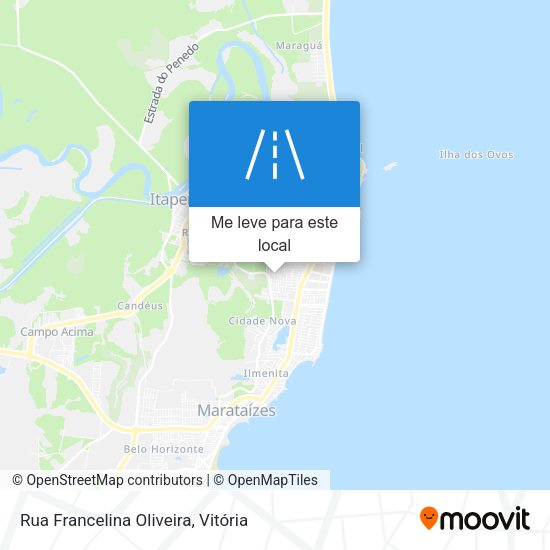 Rua Francelina Oliveira mapa