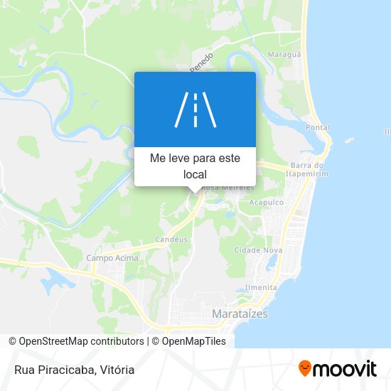 Rua Piracicaba mapa