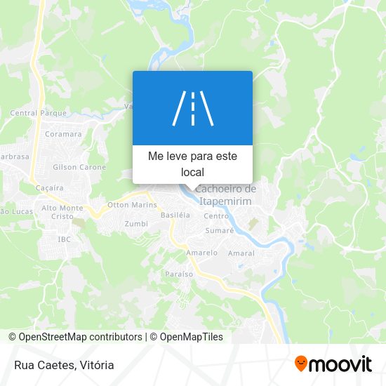 Rua Caetes mapa