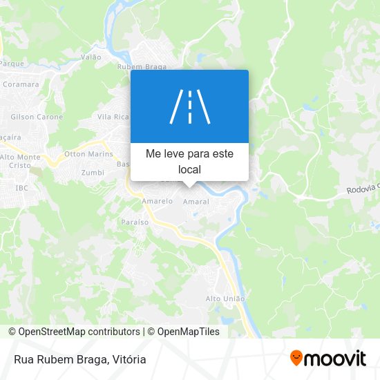 Rua Rubem Braga mapa