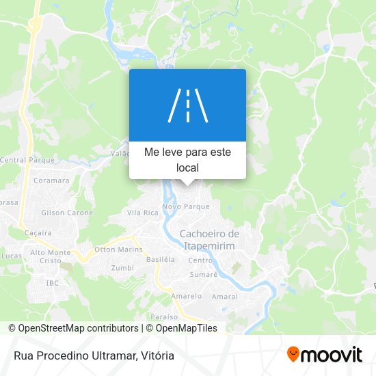 Rua Procedino Ultramar mapa