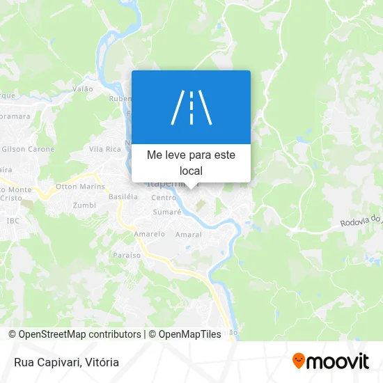 Rua Capivari mapa