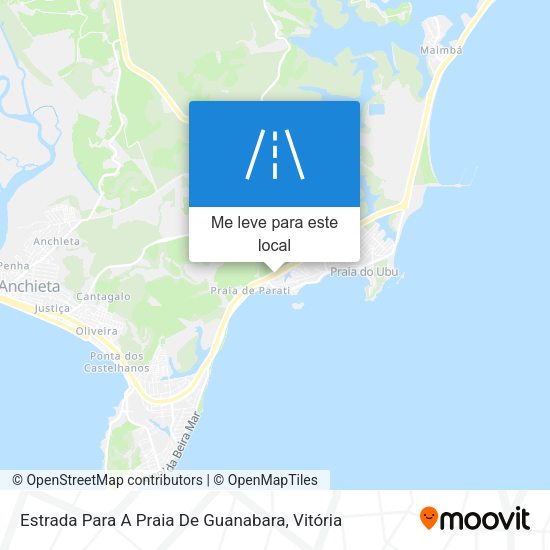 Estrada Para A Praia De Guanabara mapa