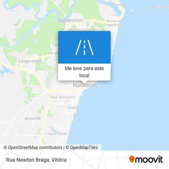 Rua Newton Braga mapa